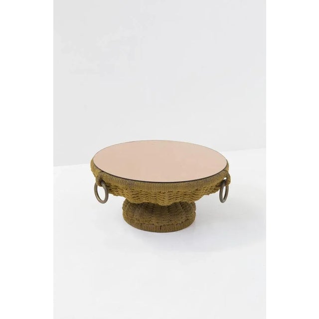 Coffee Table in Rope and Pink Mirror by Marzio Cecchi, 1976 For Sale - Image 6 of 10