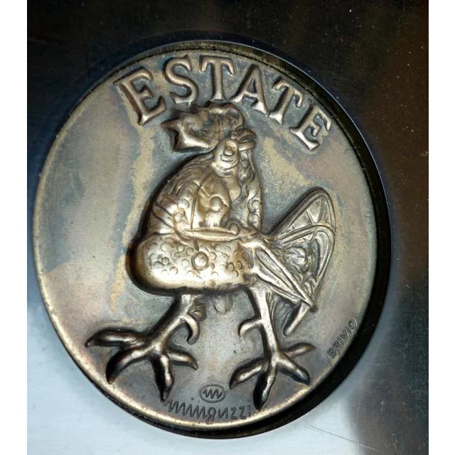 Bronze 4 Seasons Medals by Luciano Minguzzi, 1960s, Set of 4 For Sale - Image 12 of 13