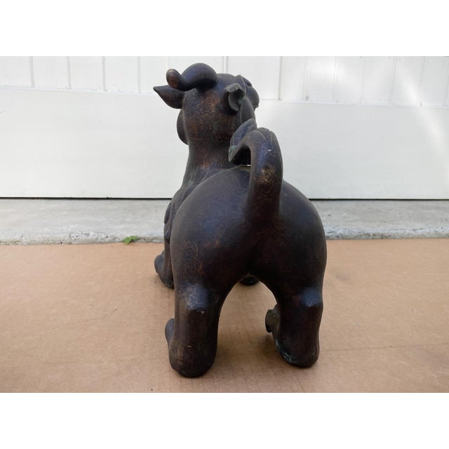 Bronze Guardian Lion or Foo Dog For Sale In New York - Image 6 of 14