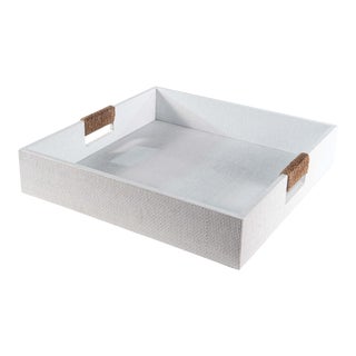 Regina Andrew Logia Square Tray Large in White For Sale