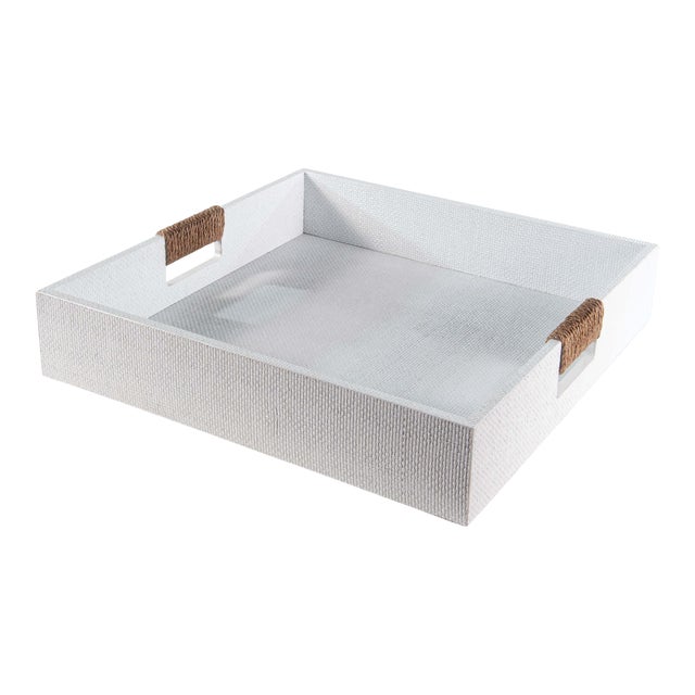 Regina Andrew Logia Square Tray Large in White For Sale