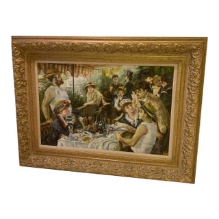 1970s Figurative Aesthetic Movement Style Oil Painting, Framed For Sale