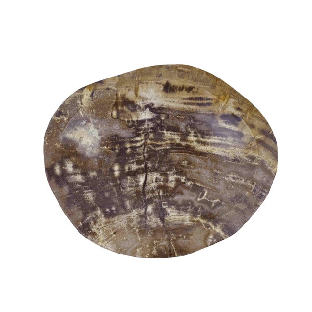 Late 20th Century Natural Solid Stone Pocket Change Catchall Valet Dish Decorative Stone Bowl For Sale - Image 6 of 6