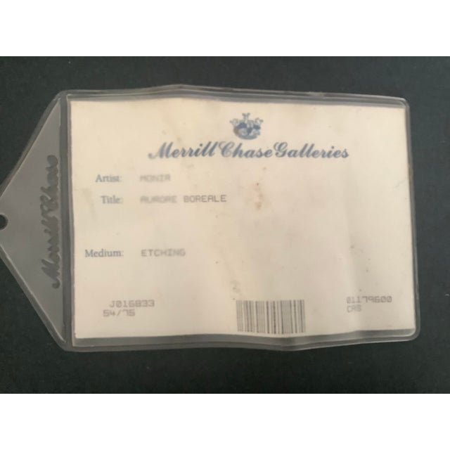 Signed 1985 Etching by Islam Monirul (Monir) — Aurore Boreale For Sale - Image 11 of 12