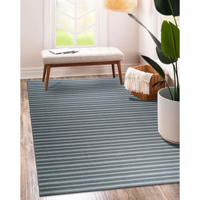 Textile 9x12 Lush Timeless Gray Stripe Modern Kilim Flatweave Wool Carpet Rug For Sale - Image 7 of 8