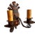 Pair Brass and Iron Sconces in Original Old Paint Patina, Circa 1910 For Sale - Image 4 of 8