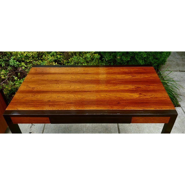 Harvey Probber Mid-Century Modern Harvey Probber Mahogany & Rosewood Writing Desk For Sale - Image 4 of 8
