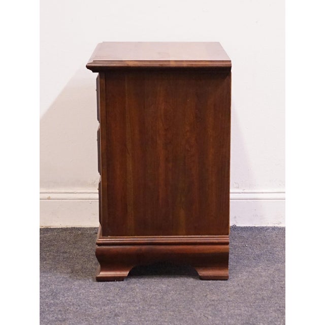 Cresent Furniture Solid Cherry Traditional Style 22" Three Drawer Nightstand For Sale - Image 9 of 12