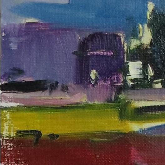 "Mountain and Trees" Contemporary Landscape Oil Painting by Jose