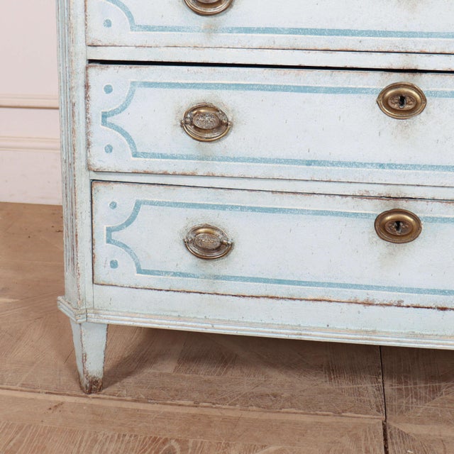 Dutch Painted Commode in Oak For Sale - Image 4 of 13