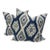 Thom Filicia Home Collection the Rigi Ink Pattern Pillows, Pair For Sale