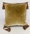 Antique Belgian Wool Tapestry Pillow With Tassels Feather Down For Sale - Image 4 of 7