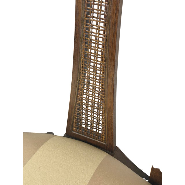 Pair of Vintage Mid-Century Modern High-Back Cane Dining Chairs, Stamped Denmark For Sale - Image 11 of 18