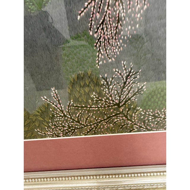 Vietnamese Embroidered Textile Landscape Wall Art, Vintage For Sale - Image 9 of 12