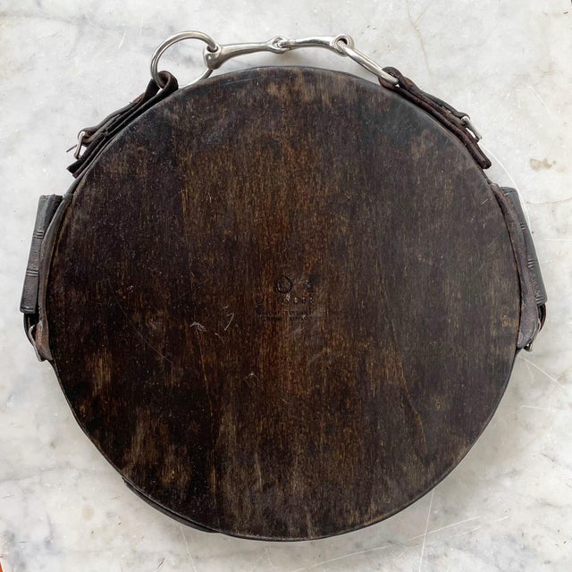 Round Mirror With a Leather Horse Bridle and Bit Trim Chairish