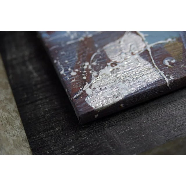 1970s Brutalist Oil on Canvas, Unknown Artist, 1970s For Sale - Image 5 of 9