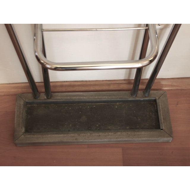 Art Deco French Coat Stand in Chromed Steel, 1940s For Sale - Image 4 of 12