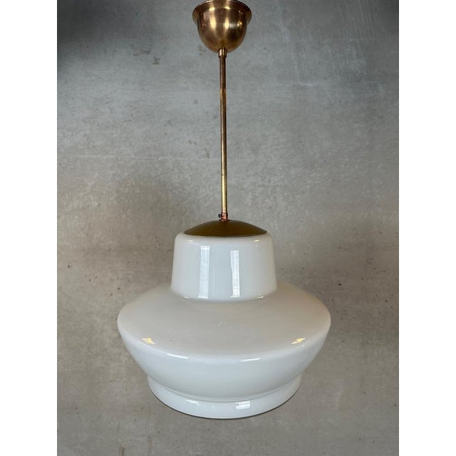Art Deco Hanging Lamp - Opaline For Sale - Image 14 of 14