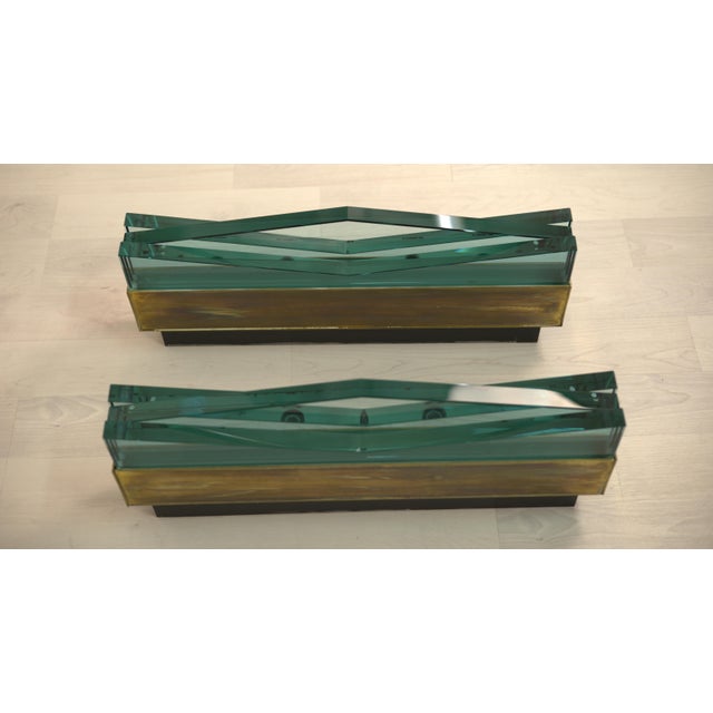 1960s Model 1829 Wall Sconces by Max Ingrand for Fontana Arte, 1960s, Set of 2 For Sale - Image 5 of 6