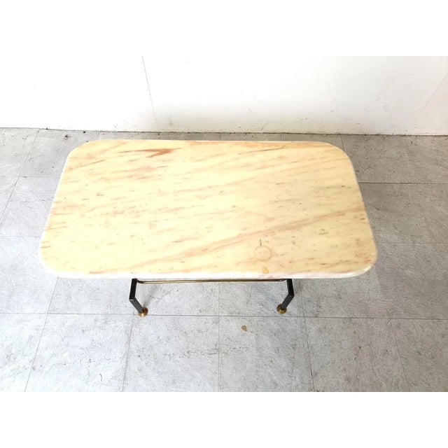 Black Vintage Italian Marble Coffee Table, 1950s For Sale - Image 8 of 10