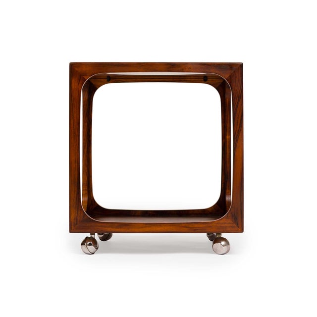 Wood 1960s Walter Wirz Rosewood & Glass Cube Table for Wilhelm Renz For Sale - Image 7 of 7