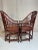Asian Pair of 1960s Rattan High Back Throne Chairs For Sale - Image 3 of 9