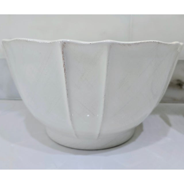 Farmhouse 1990s Blanc D’Ivoire Paris White Fluted Bowls – Pair of 2 For Sale - Image 3 of 12