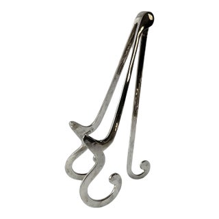 Silverplated Modern Display Easel Photo Frame Stand Vintage 90s For Sale