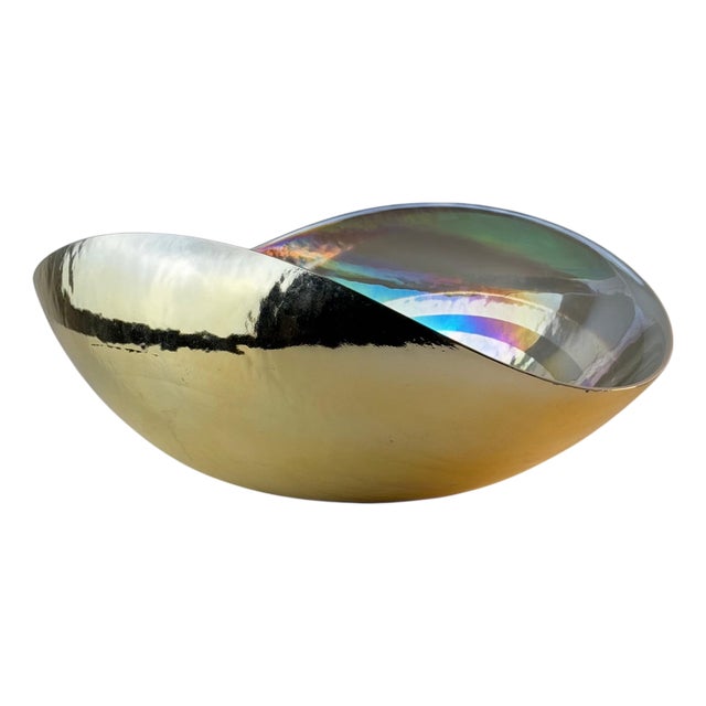 Sculptural Murano Glass Centerpiece with Gold Leaf from Yalos Murano, 2008 For Sale