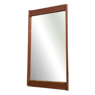 Vintage Mirror in Teak Frame For Sale
