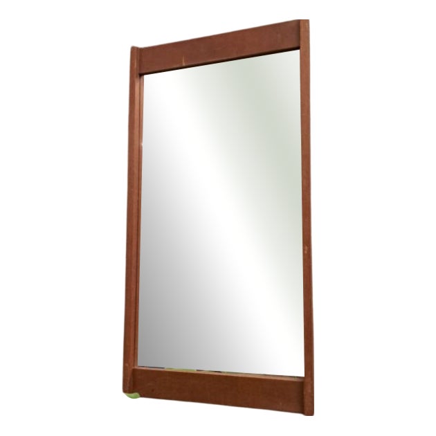 Vintage Mirror in Teak Frame For Sale