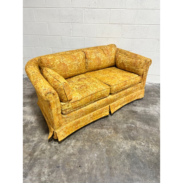 Vintage Gold Brocade Love Seat Chairish