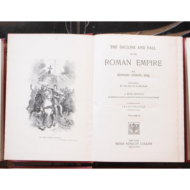 1899 Edward Gibbon "The Decline and Fall of the Roman Empire", Complete Set of 6 Volumes For Sale - Image 9 of 18