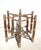 Vintage McGuire Organic Modern Bamboo Rattan Round Dining Table W Leather Straps For Sale - Image 9 of 16