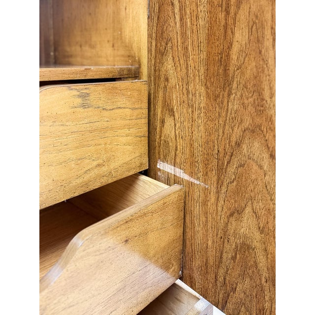 Vintage Thomasville Pauletti Faux Bamboo Woven Armoire, Collectible Storage For Sale - Image 16 of 18