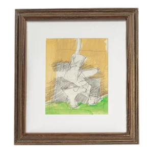 Abstract Graphite and Acrylic Drawing by James L. Bruch