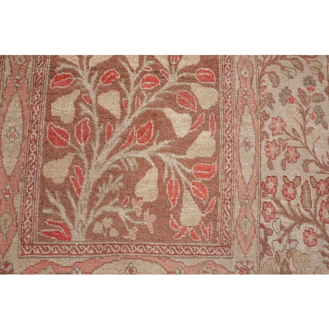 Antique Persian Tabriz Copper, Terracotta and Ivory Hand Knotted Wool Rug For Sale - Image 11 of 11