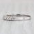 Modern 0.15ctw Diamond Stackable Ring 18k White Gold Wedding Band Size 7 For Sale - Image 3 of 8