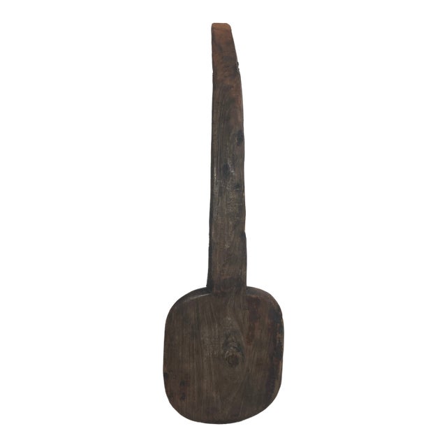 18th Century Virginia Monolithic Poplar Wood Primitive Bread Peel— 32"h For Sale