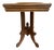 Antique Eastlake Victorian Oak Parlor Side Table With Carved Pedestal Base and Acorn Finial For Sale