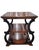 Theodore Alexander Vintage Oversized Theodore Alexander Walnut Ebonized Scroll Leg 3 Tier Side Table For Sale - Image 4 of 9