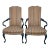 Hickory Chair High Back Armchairs Vintage Hollywood Regency Striped Accent Pair For Sale