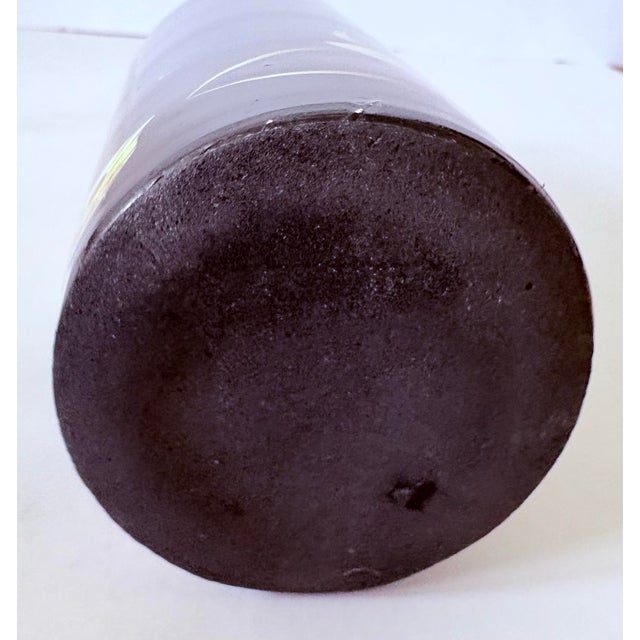 Mid 20th Century Asian Lacquer Tea Caddy With Copper Interior – Black Floral Storage Jar For Sale In Indianapolis - Image 6 of 8