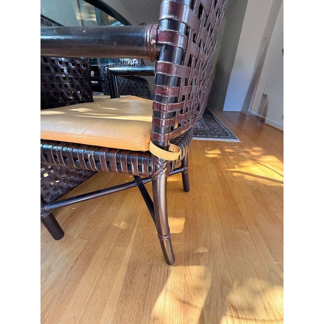 Vintage McGuire Rawhide Antalya Table & Chair Set For Sale - Image 12 of 16