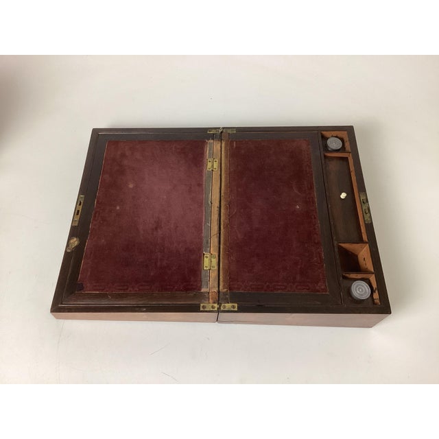 Antique 19th C Georgian Mahogany Writing Box on Stand For Sale - Image 10 of 13
