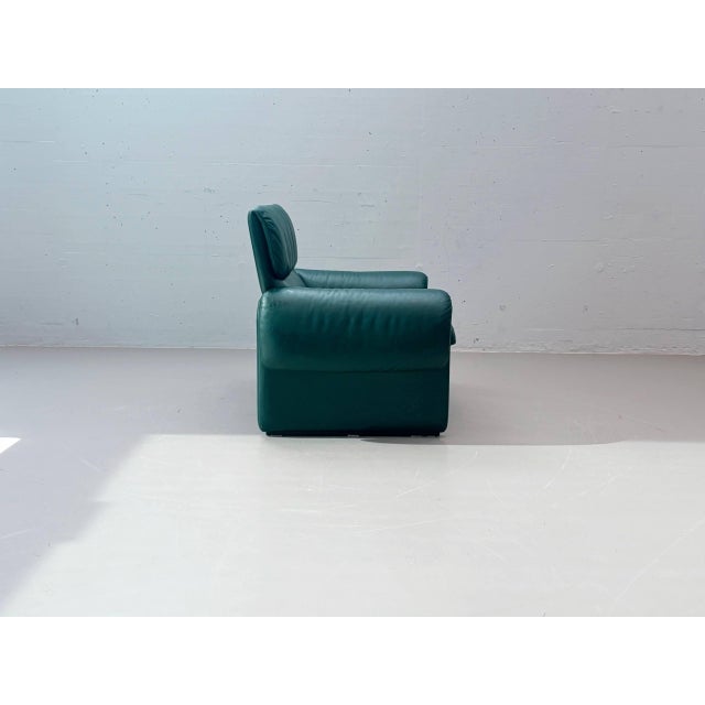 DS-2011 Leather Armchair in Petrol Green from de Sede, Switzerland, 1980s For Sale - Image 10 of 17