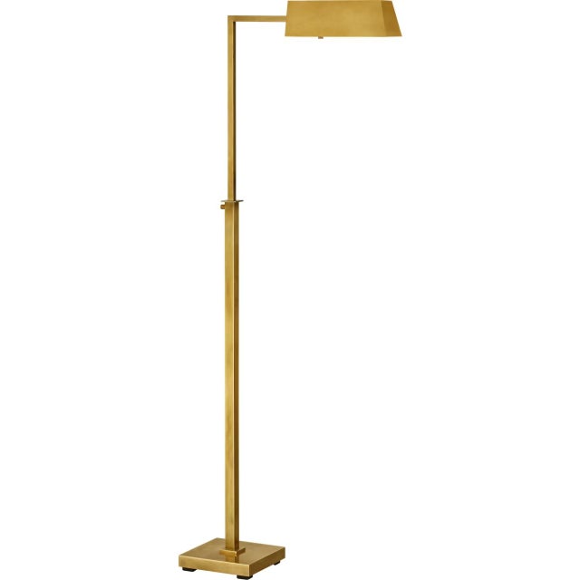Traditional Suzanne Kasler by Visual Comfort Signature Adley Adjustable Pharmacy Floor Lamp in Hand-Rubbed Antique Brass For Sale - Image 3 of 3