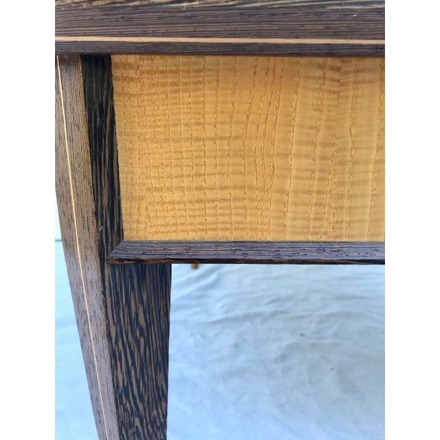 l'Atelier Exotic Wood Inlay Coffee Table Signed by Rob Anderson, 1993 For Sale In Los Angeles - Image 6 of 13