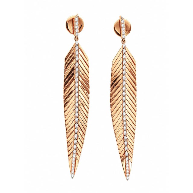 Gold Natural Diamond 4.32cts Earring in 14k Gold For Sale - Image 8 of 8