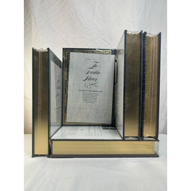 1990s-2000 Vintage Franklin Library, Signed First Edition Society Collection, Leather Books - 5 Pieces. For Sale - Image 4 of 9